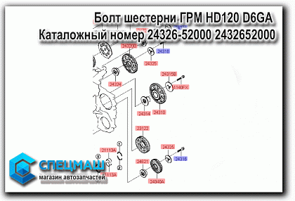     HD120 D6GA   24326-52000 2432652000  HD 120 D6GA